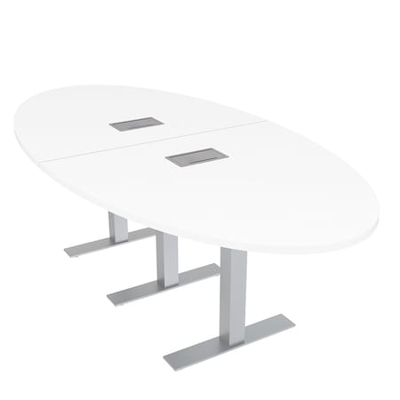 Skutchi Designs 45 in W, 96 in L, 29 in H, Engineered Wood Top, White HAR-OVL-46x93-T-ELEC-XD09